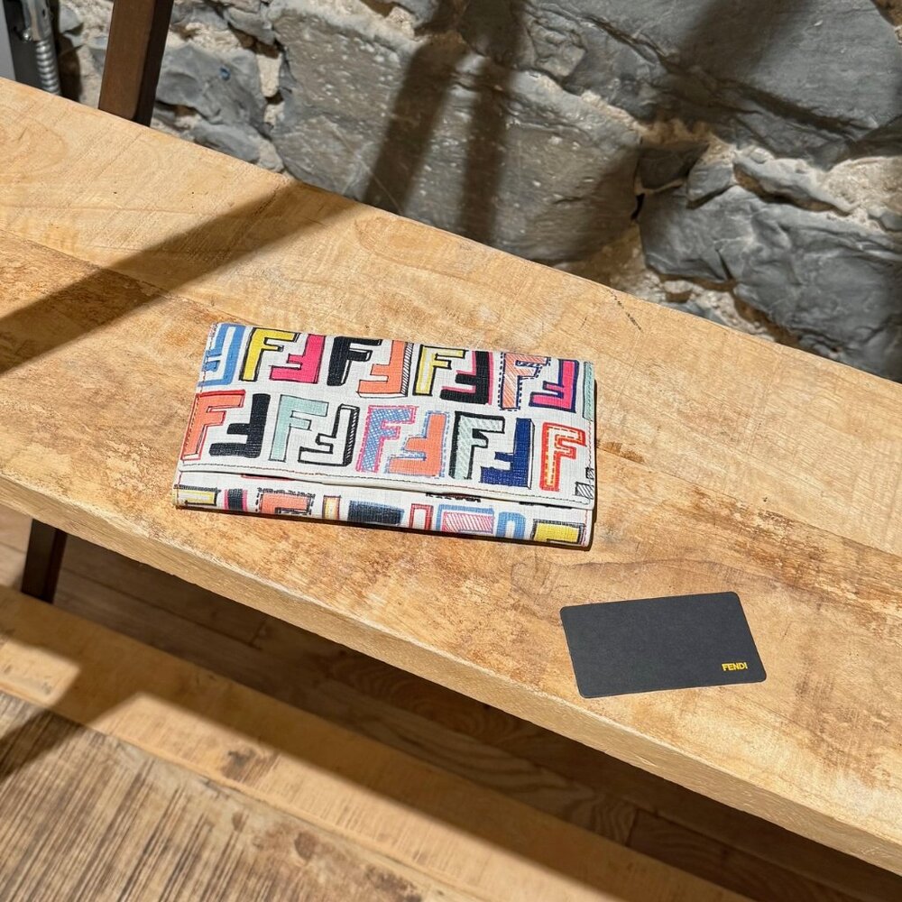 Fendi Spalmati Zucca FF Multicolour Long Wallet